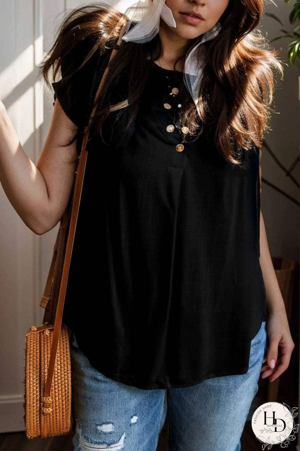 temperament commuter ruffle stitching v neck pullover sleeveless vest