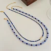 Natural Blue Lapis Lazuli Stone Collar Necklace
