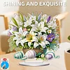 Diamond Painting Acrylic Easter Lily Tabletop Ornaments Decorations for Adult Beginner Home Decor DIY Crafts Gift