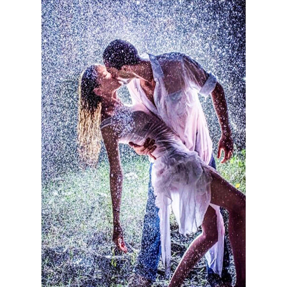 

30*40CM-Couples Rhinestone-Round Drill Diamond Painting, 501 Original