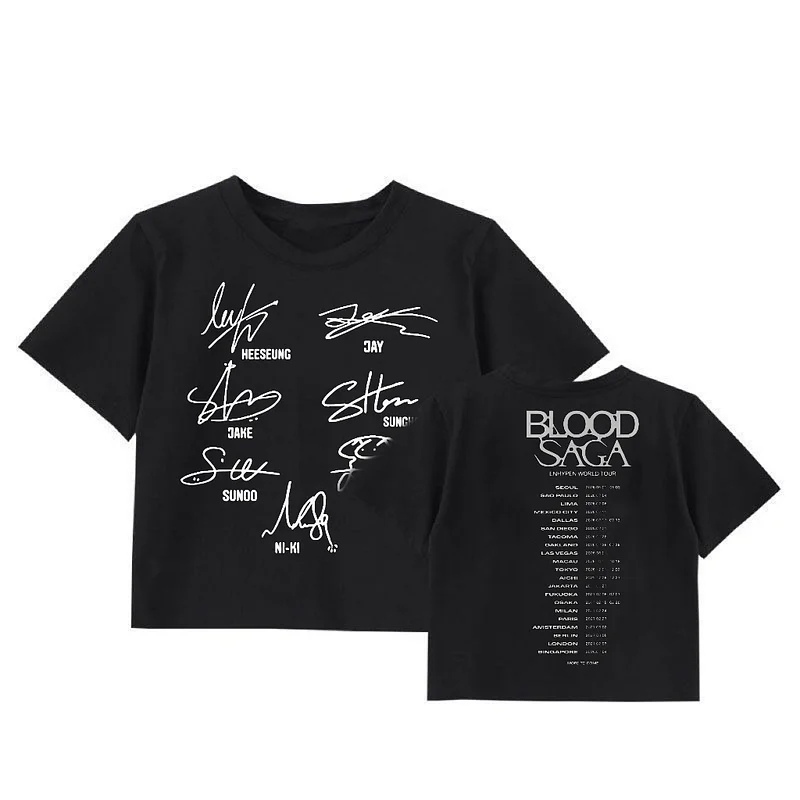 ENHYPEN Blood Saga World Tour S/S T-Shirt (Charcoal)