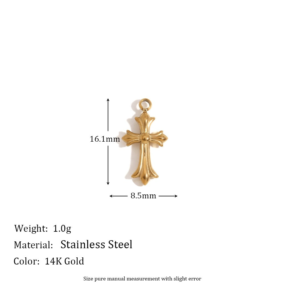 5 Pieces Fashion Irregular Heart Stainless Steel 18K Gold Plated Jewelry Making