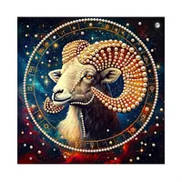 Aries Ram Zodiac - Pearls Painting
