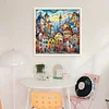 Colorful Town-11CT Stamped Cross Stitch 50*50cm/19.69*19.69in tapestrymarket