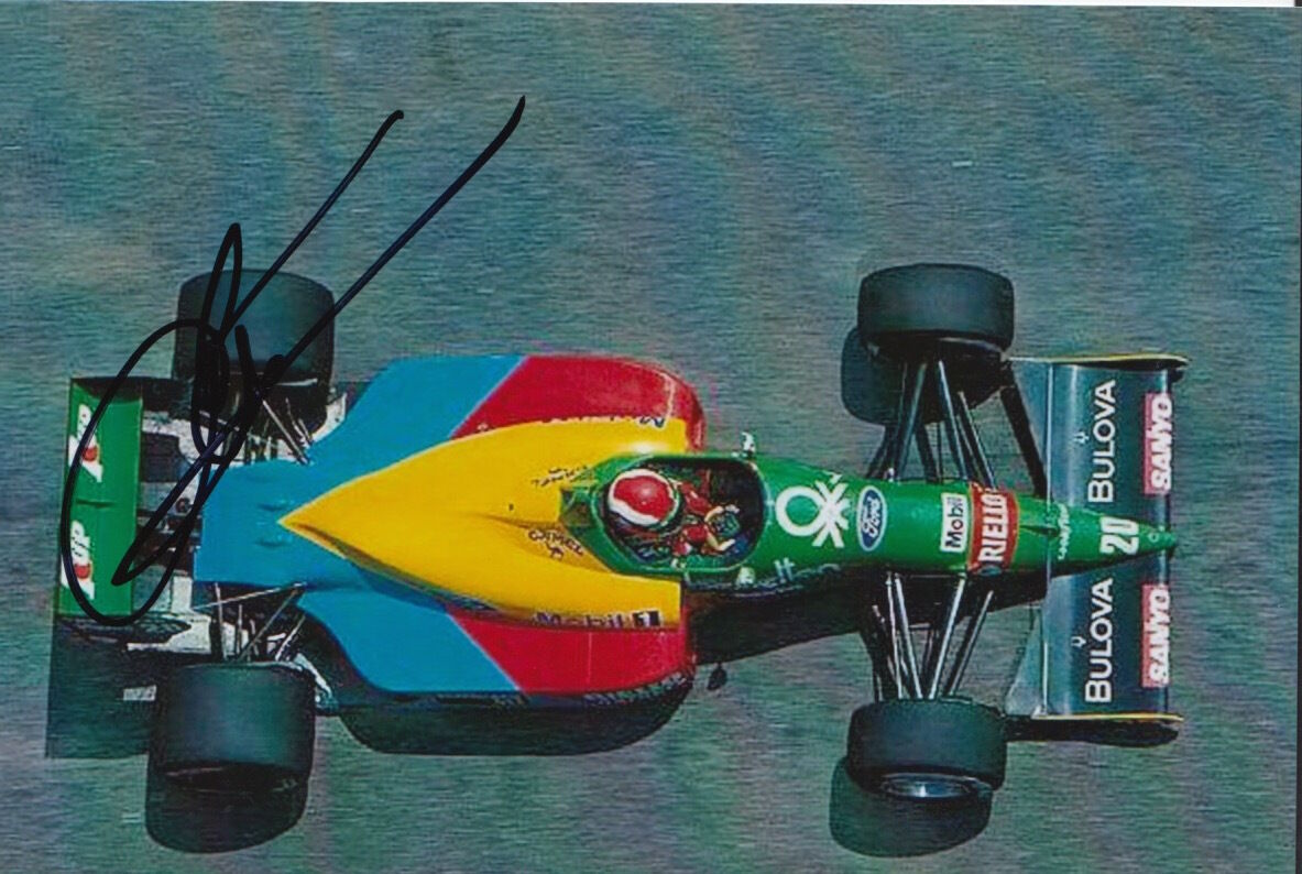 EMANUELE PIRRO HAND SIGNED BENETTON F1 6X4 Photo Poster painting 10.