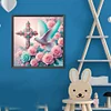 (40*40cm)Cross Rose Dove - Full Round Drill Diamond Painting