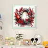Christmas Wreath And Bird-11CT Counted Cross Stitch 40*40cm