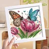5D DIY Partial Special Shaped Drill Diamond Painting Kit Butterfly Decor With Frame Kit 18x18cm