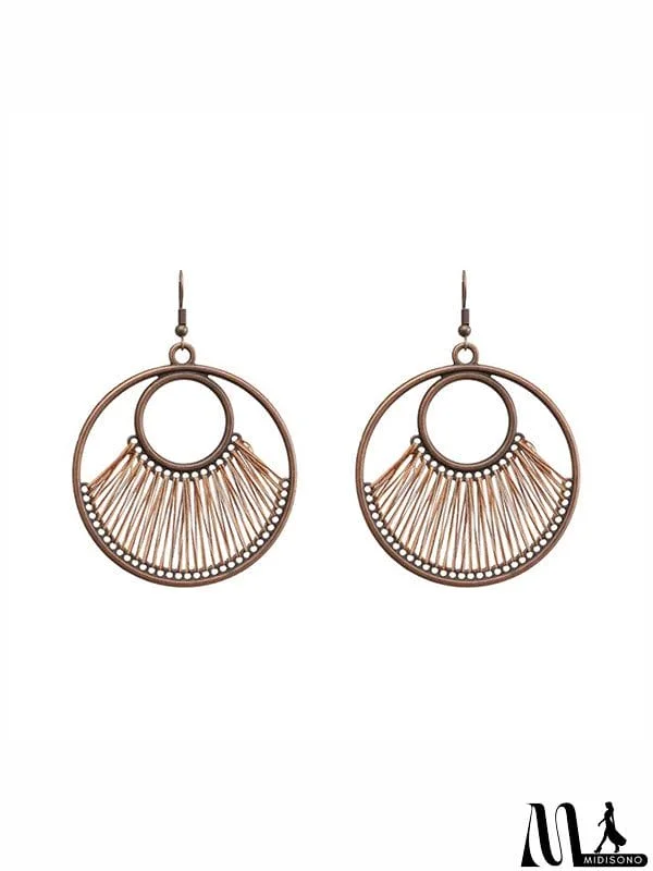 Geometric Hollow Drop Earrings