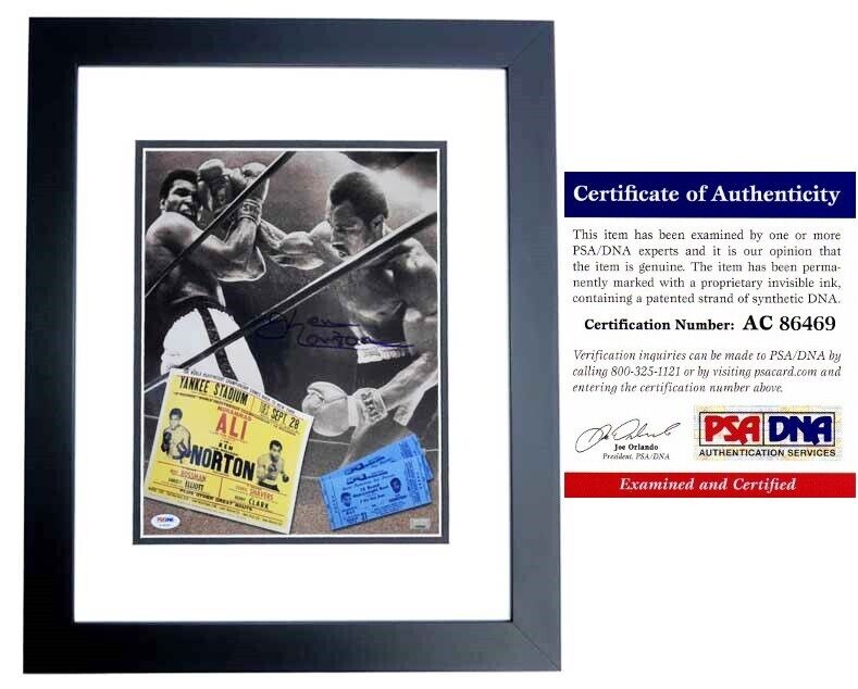 Ken Norton vs Ali Fight Signed Autographed Photo Poster painting 17x20 inch FRAME + PSA/DNA COA