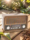 Portable FM AM SW Radio Multi-band Vintage Radios Wireless Bluetooth Speaker wit
