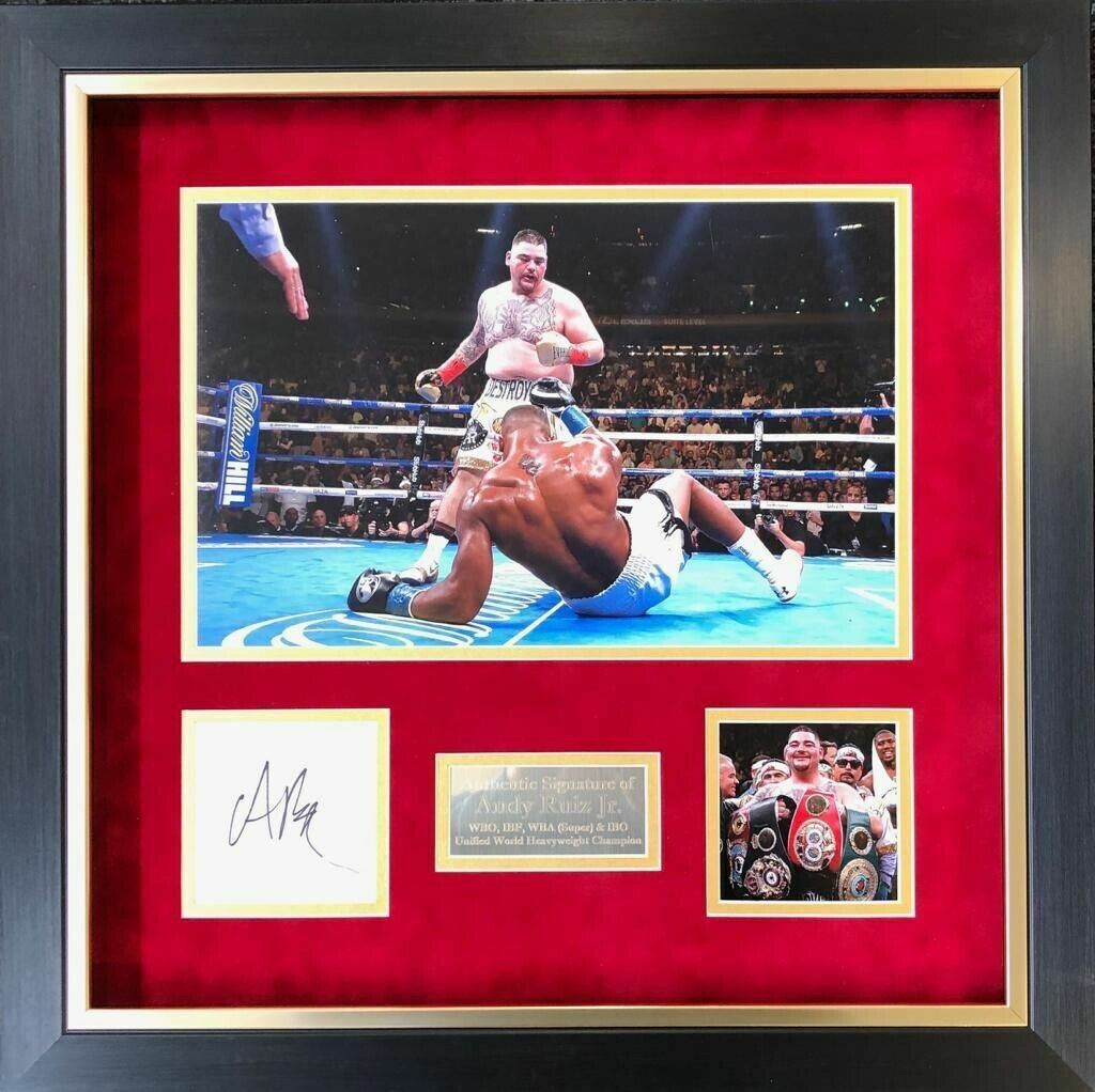 Andy Ruiz Jr Signed & FRAMED Photo Poster painting Display Madison Square Garden AFTAL COA (FTO)