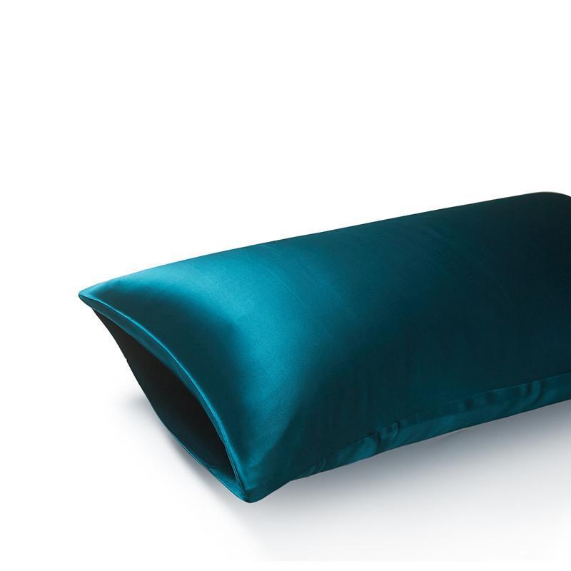22 Momme Terse Double-Sided Silk Pillowcase Blue