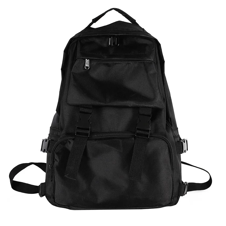 Vintage Pure Color Casual Backpack - Modakawa modakawa