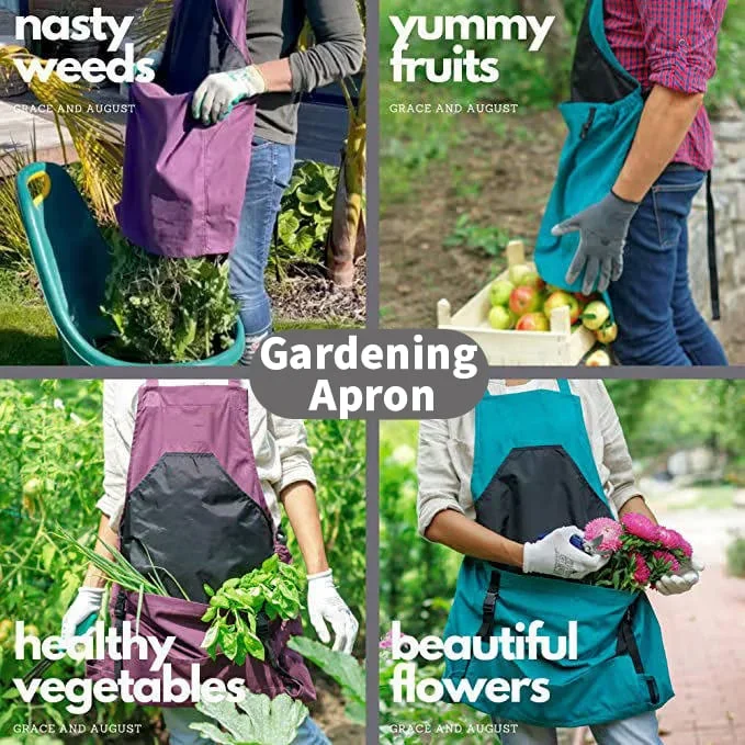 💖Mother's Day Hot Sale 49%OFF🌺Cross Back Gardening Apron With Deep Kangaroo Release Pockets