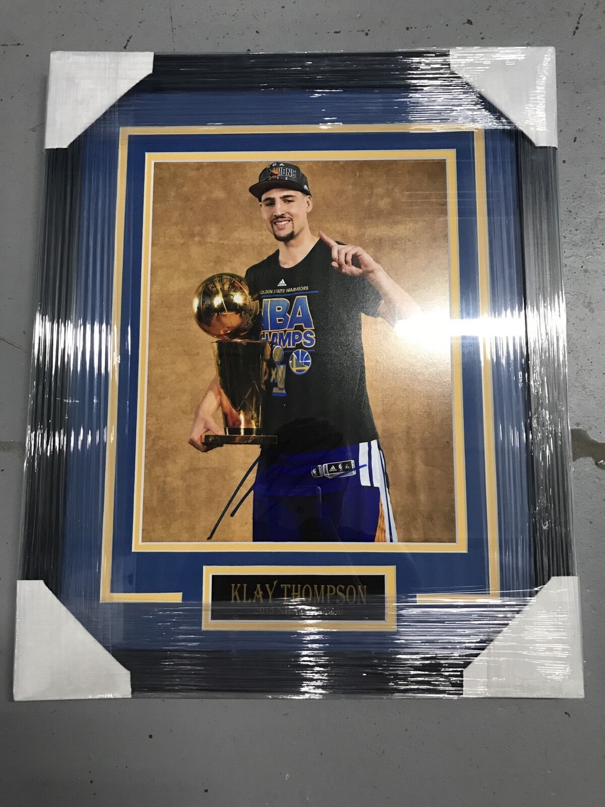 Klay Thompson Signed Autographed Custom Framed 11x14 Photo Poster painting NBA Finals Warriors