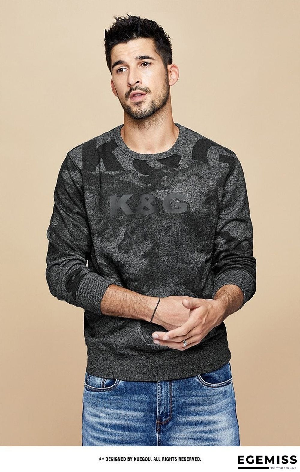 Men Autumn Cotton Black Print Letter Sweatshirts Fashion Japanese Streetwear Hip Hop Male Clothes Plus Size Top | EGEMISS