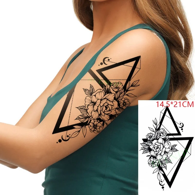 Waterproof Temporary Tattoo Sticker Poker Ace of Spades Letter Flower Art Flash Tatoo Fake Tatto Stickers for Girl Men Women
