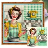 Kitchen Housewife-11CT Stamped Cross Stitch 50*50cm/19.69*19.69in