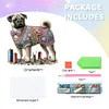 Ornement de bureau en diamant de chien de tailleur - per&ccedil;age &agrave; un seul c&ocirc;t&eacute;