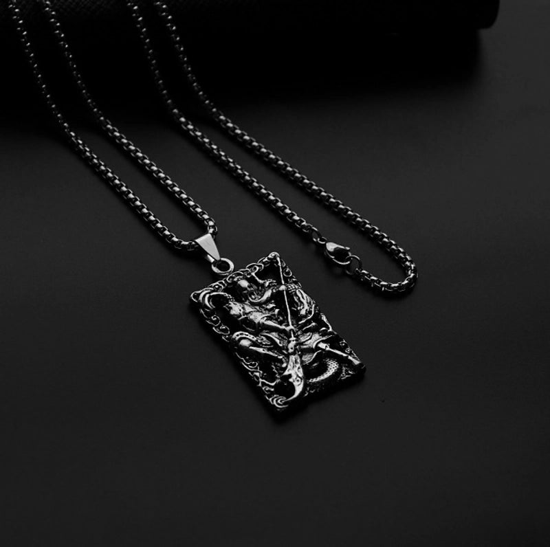 Hip-hop Cross Star Snake Stainless Steel Alloy Plating Pendant Necklace3