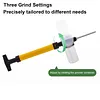 Diatomaceous Earth Powder Duster Clog-Resistant  Powder Applicator Large Capacity with 2 Extension Pole Dispenser for Home Greenhouse Farm Garden Indoor Outdoor (Yellow)