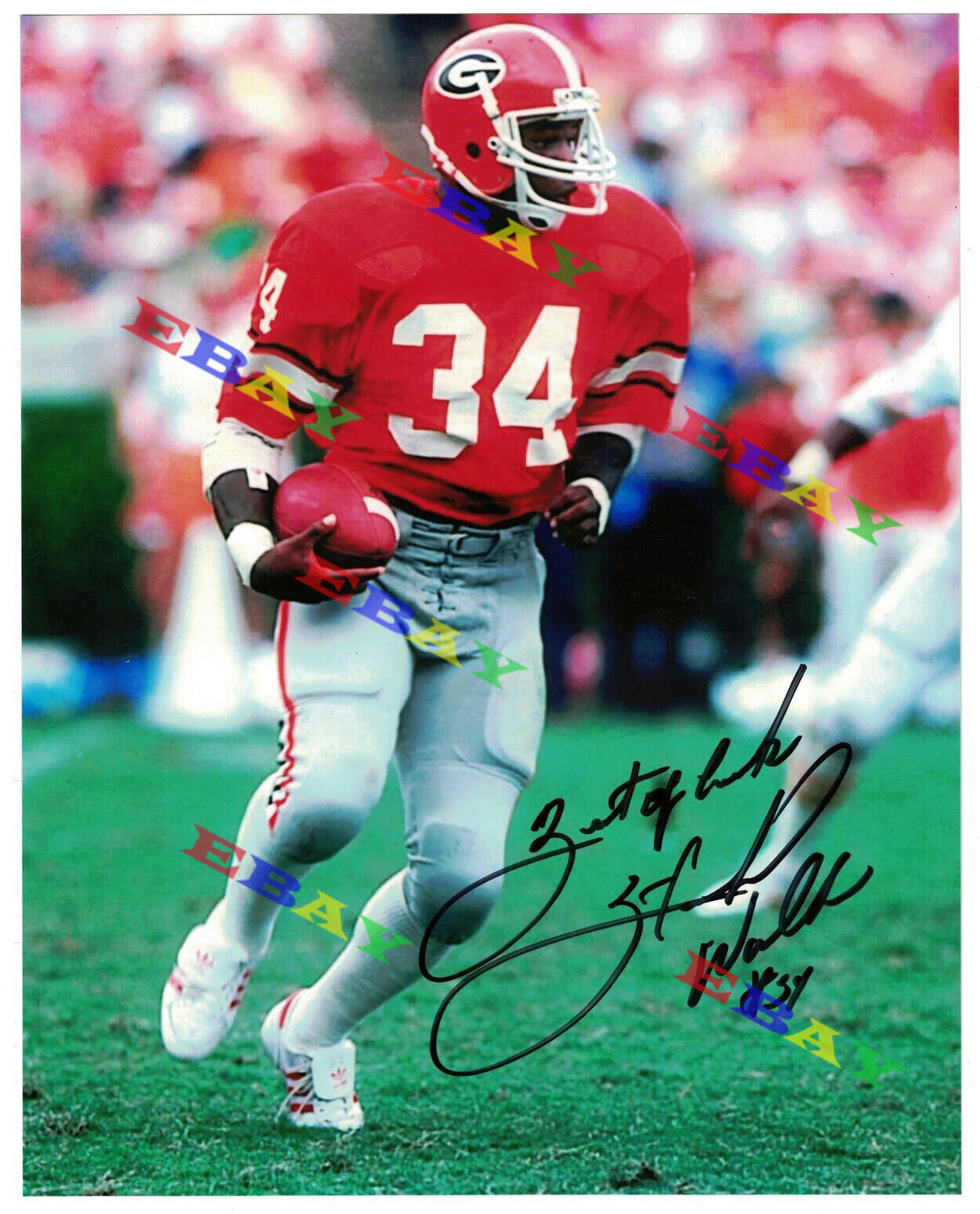 Hershal Walker Georgia Bull Dogs Autographed Signed 8x10 Photo Poster painting Reprint