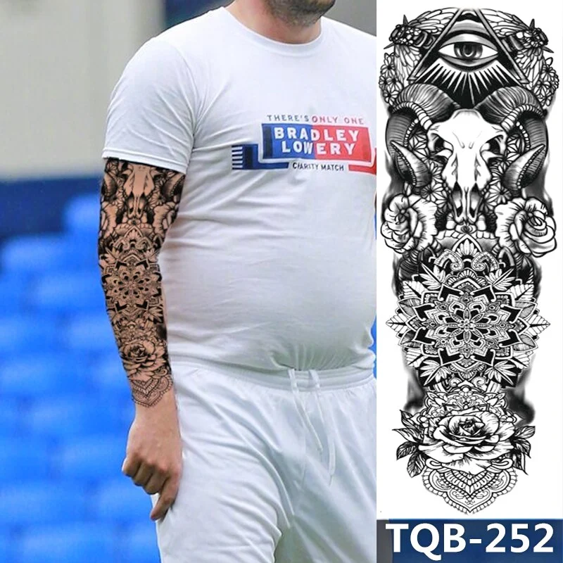 1Sheet Extra Large Temporary Tattoos Full Arm and Eagle ArmTattoo Sleeves for Men Women