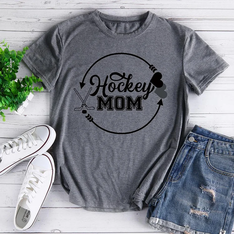 Hockey Mom T-Shirt-07842-Annaletters