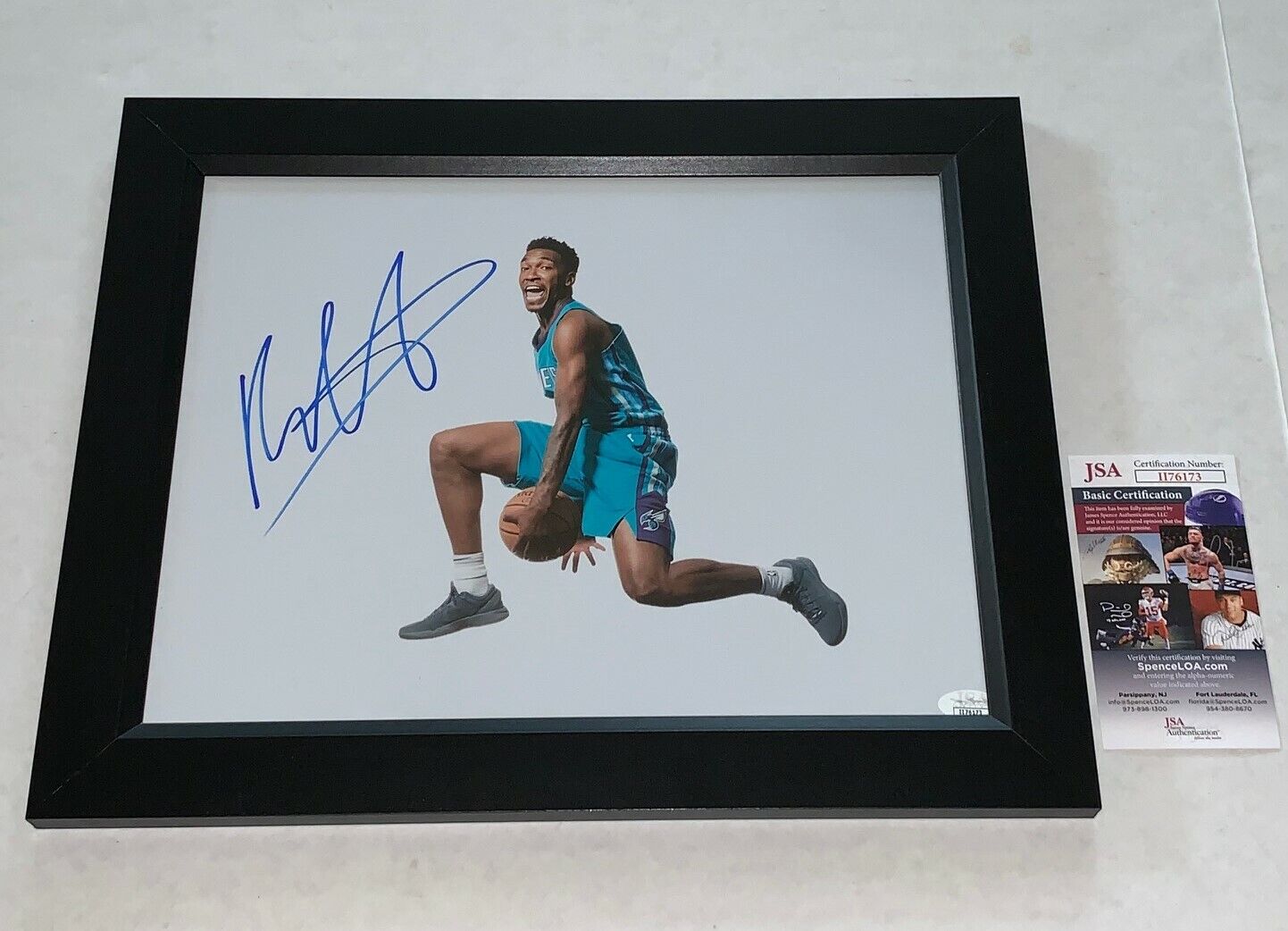 Malik Monk signed Framed Charlotte Hornets 11x14 Photo Poster painting autographed JSA