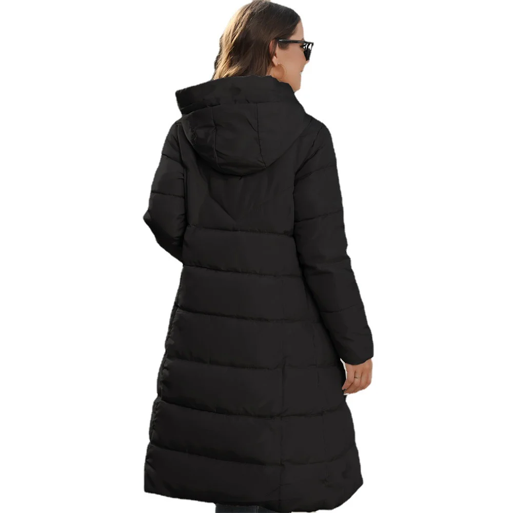 Woherb Winter Hooded Women's Cotton-Padded Jacket Women Long Slim Cotton-Padded Jacket Warm Down Cotton-Padded Jacket Women's Coat-Outfit Ideas