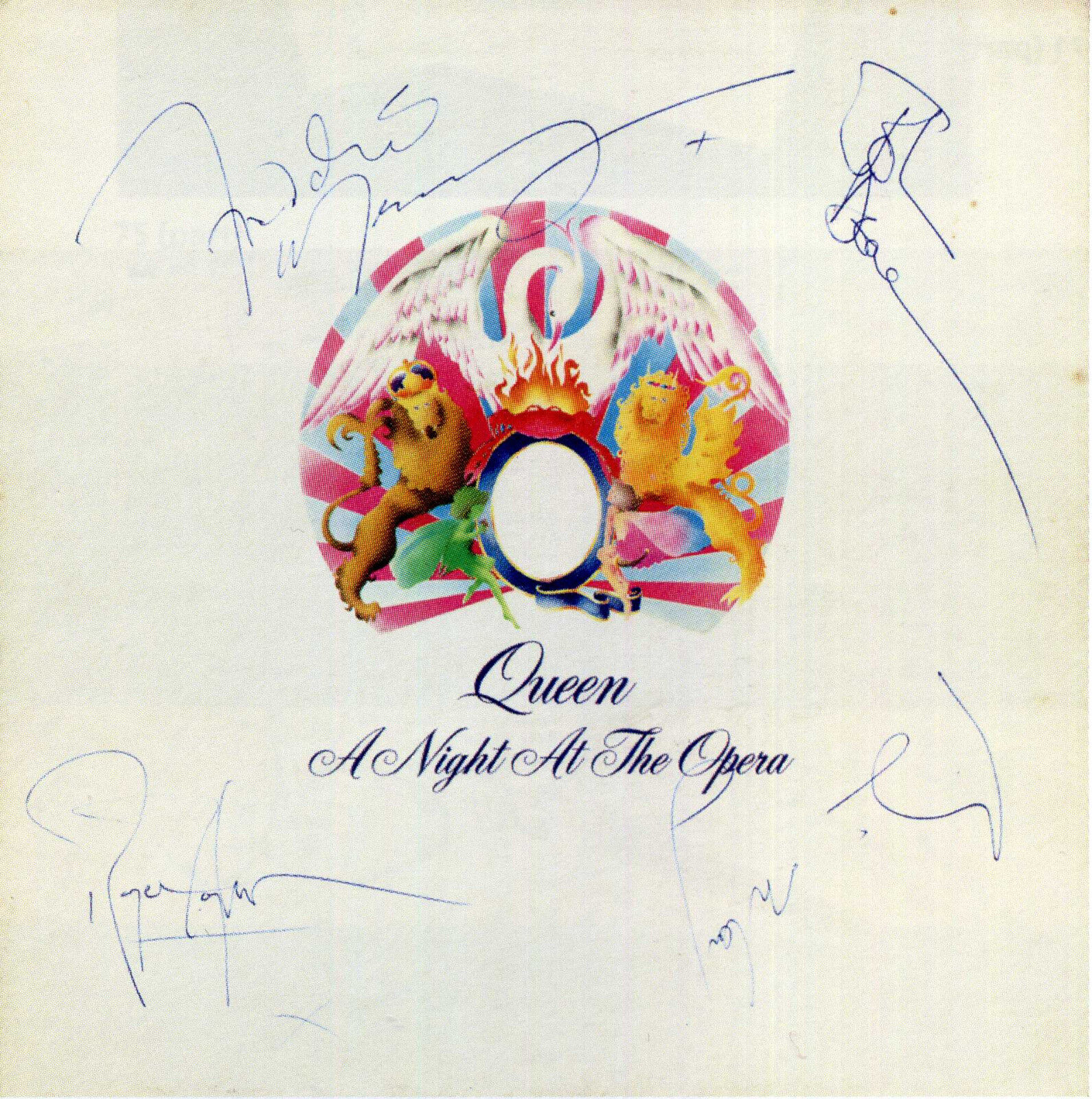 QUEEN Signed 'A Night At The Opera' Photo Poster paintinggraph - Rock / Freddie Mercury preprint