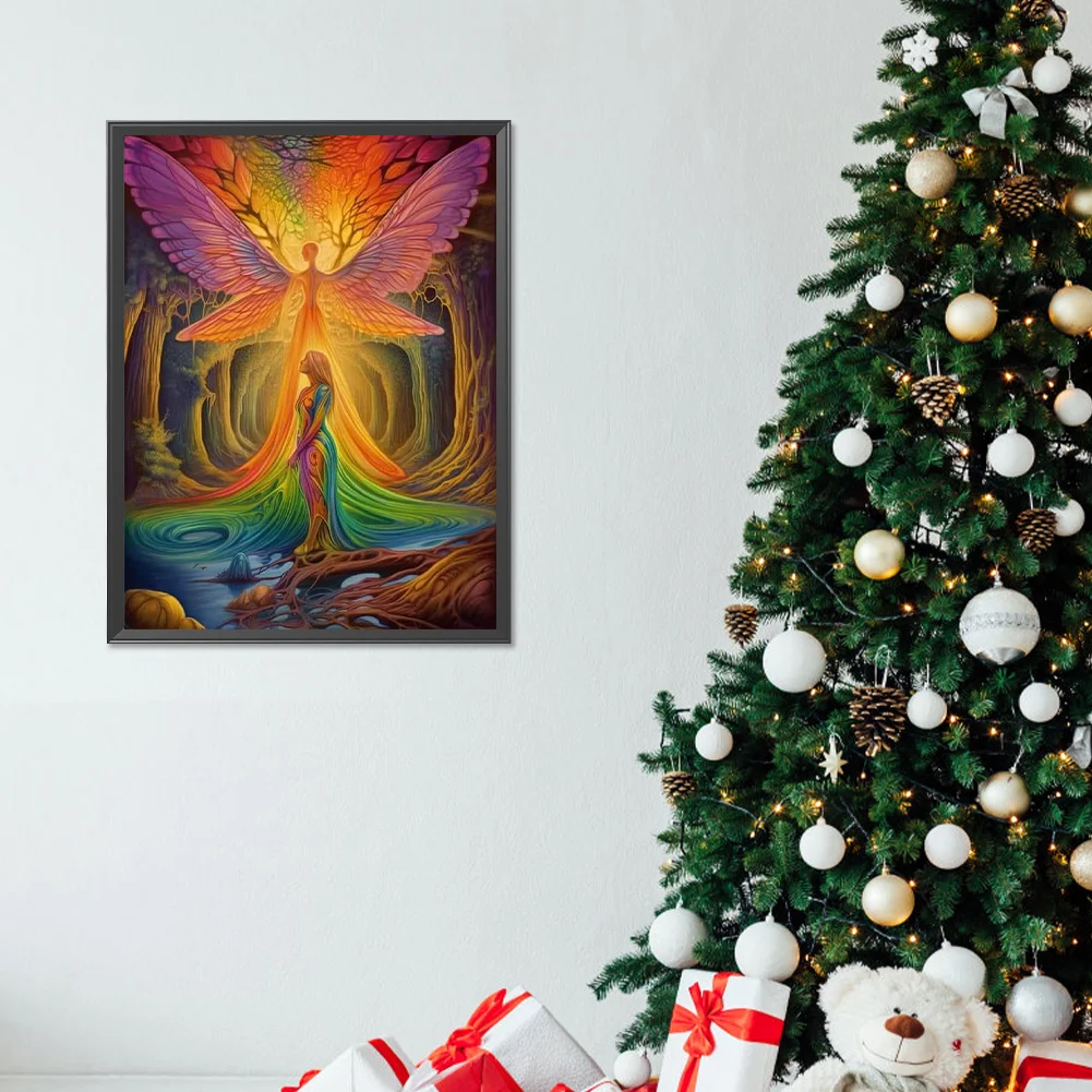 Full Round Diamond Painting 30*40cm - Woman And Fairy