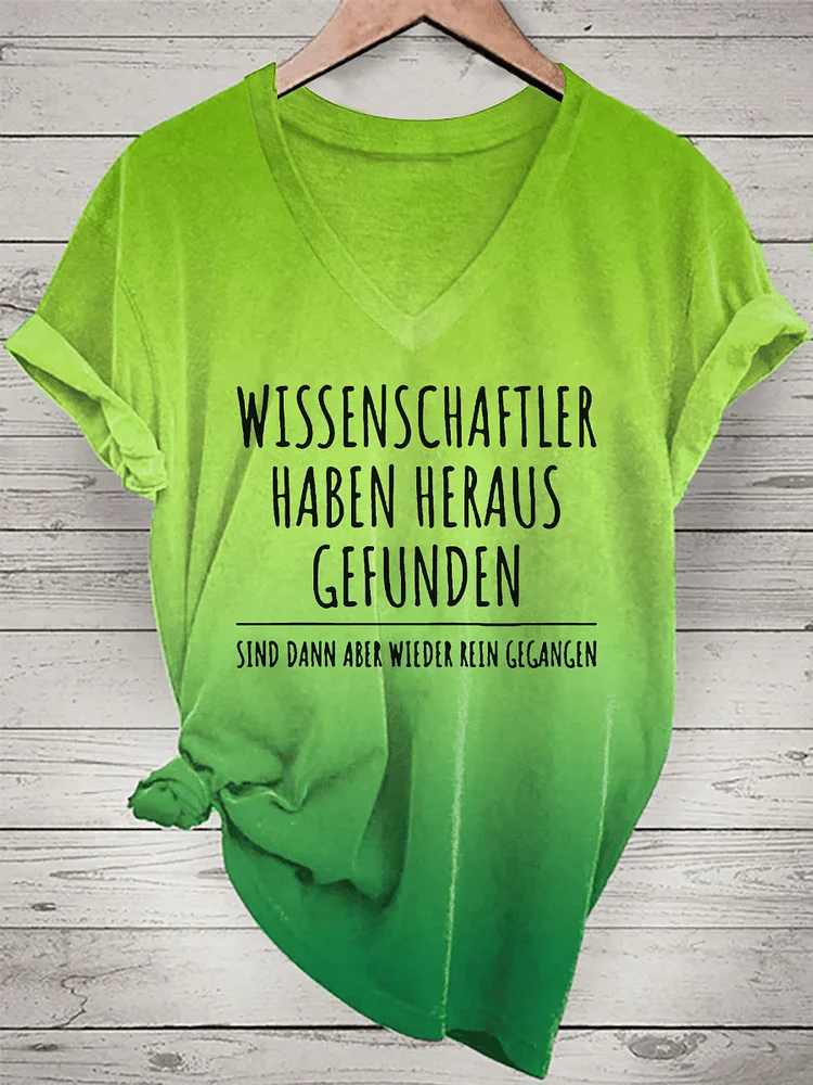 Damen Lustiger Spruch Wissenschaft ler Bachelor Master Frauen Bedrucktes T-Shirt mit V-Ausschnitt