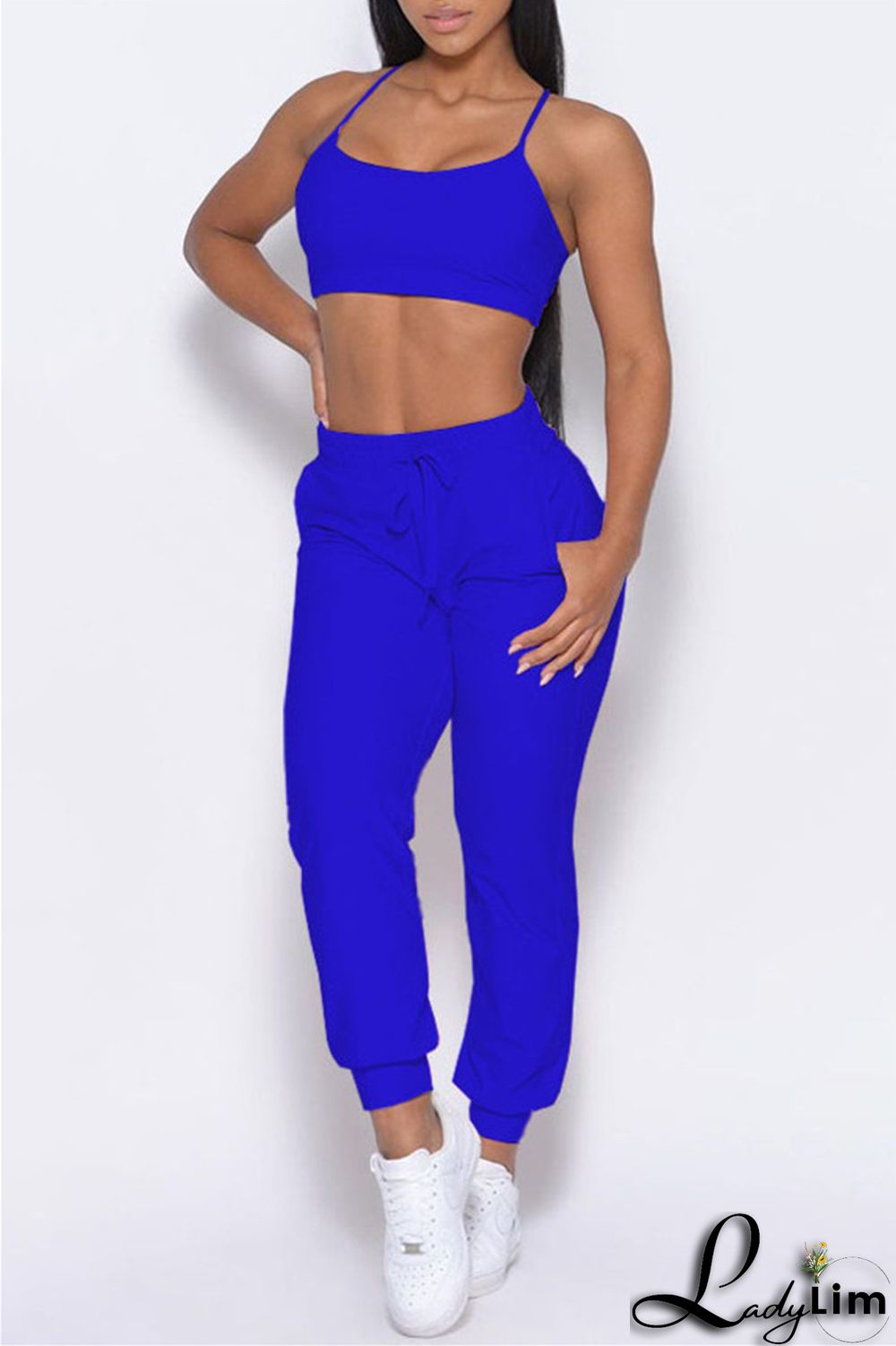 Pink Casual Sportswear Solid Cardigan Vests Pants Long Sleeve Three-piece Set