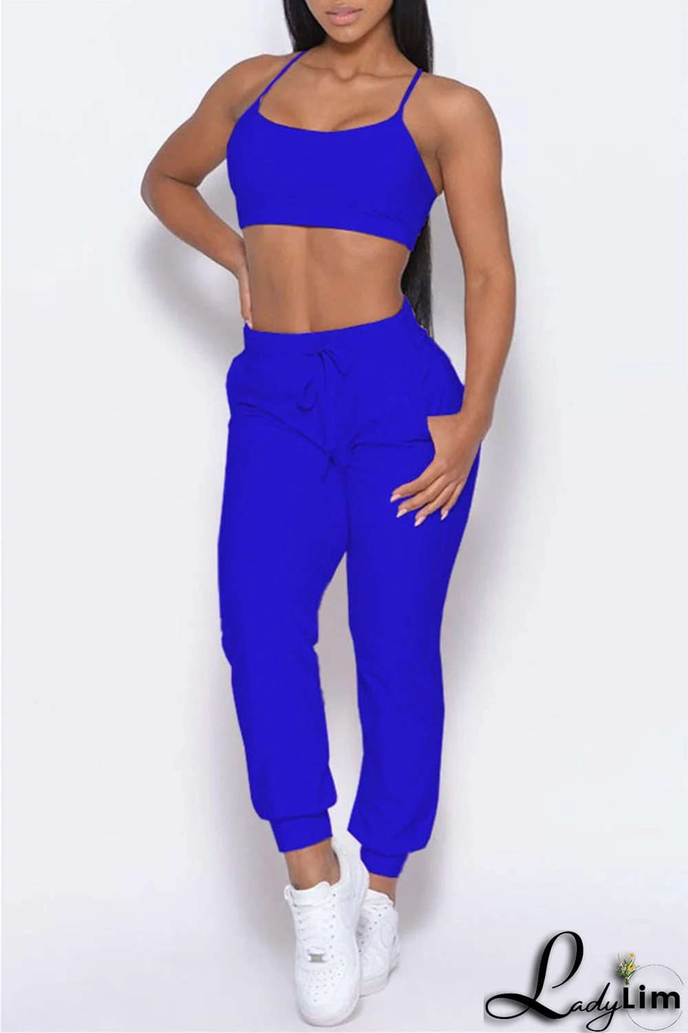 Pink Casual Sportswear Solid Cardigan Vests Pants Long Sleeve Three-piece Set