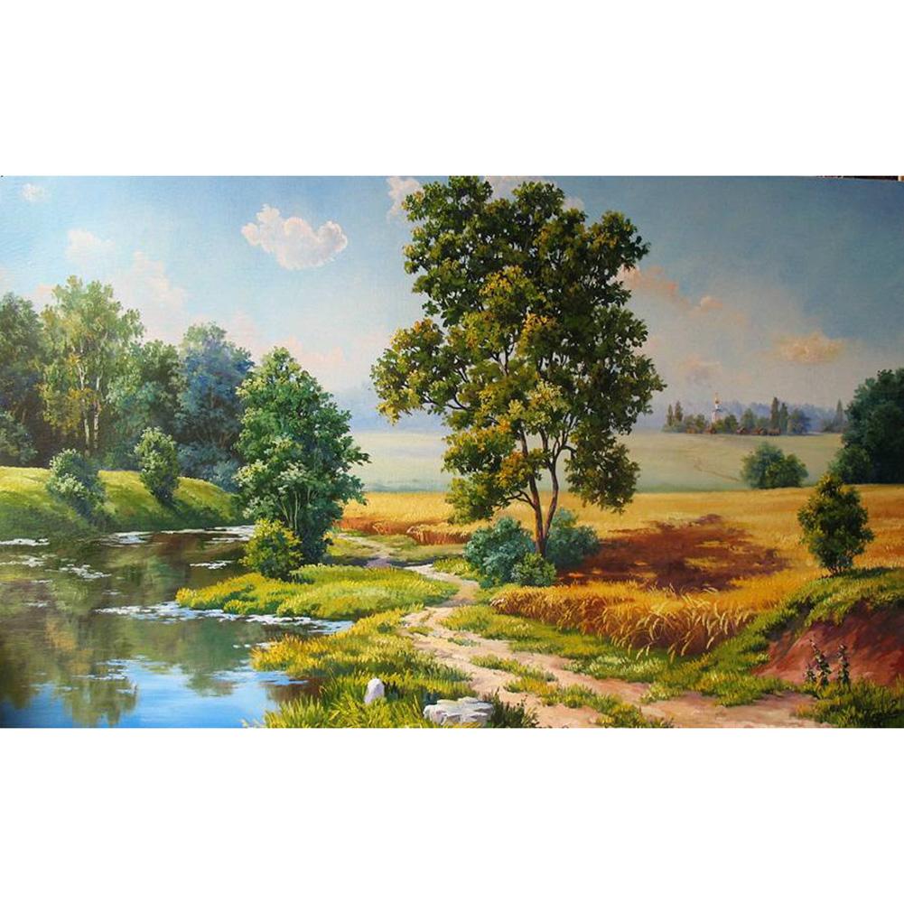 

40*30CM - Round Drill Diamond Painting - Landscape, 501 Original