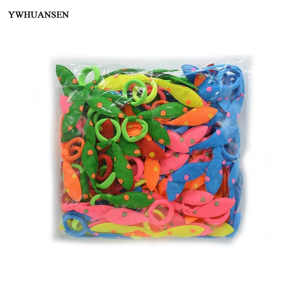 50pcs Small Rabbit Ears for baby Scrunchy Mini Elastic Hair Band children Ties Little Girls Hair Accessories Bands kids hair