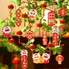 Spring Festival CNY Blessings Plant Flower Hanging Paper Decors