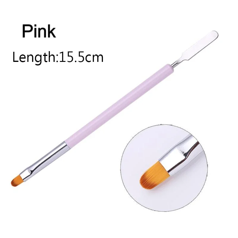 1 Pc Gradient Bloom Nail Painting Brush Pen UV Gel Nail Art Brush With Wood Handle Nylon Hair Draw Manicure Nail Art Tool-Nail Inspo