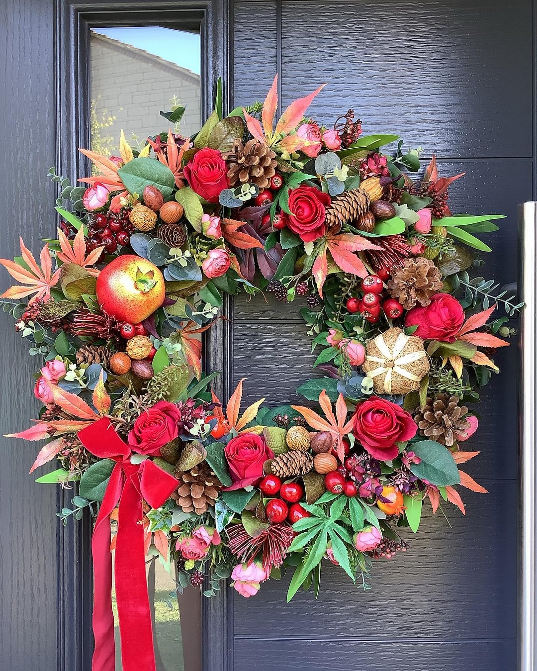🔥Christmas Hot Sale 49% Off🔥Williamsburg Style Autumn/Winter Wreath with Fruit and Berries 🎄