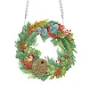 Diamond Painting Bird Flower Wreath Pendant