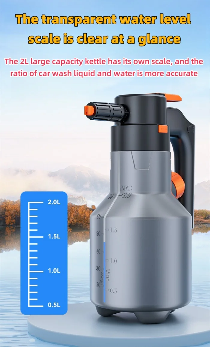 Electric car wash foam spray bottle