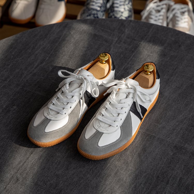 Versatile First Layer Cowhide Moral Training Sneakers Shoes
