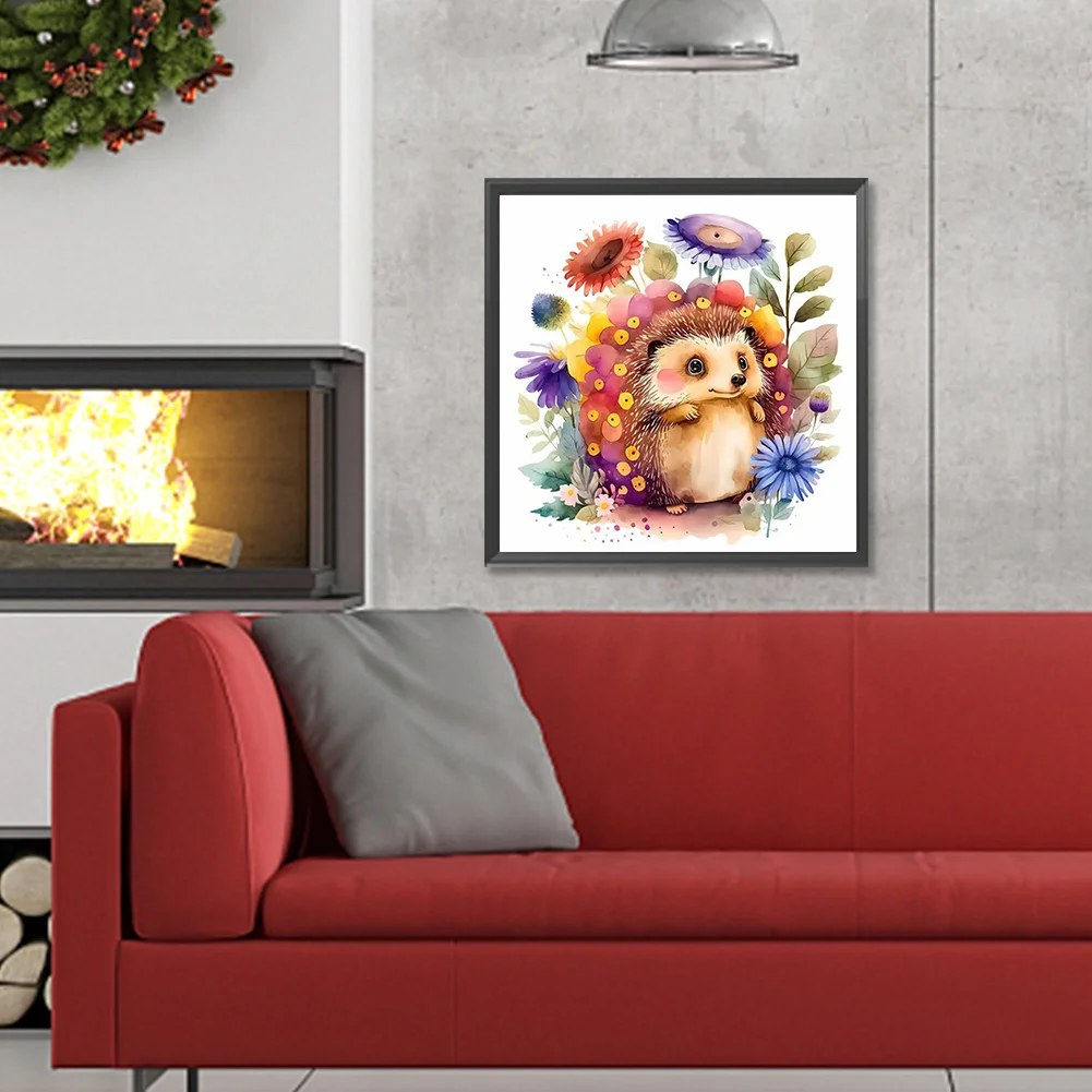 Full Round Diamond Painting 30*30cm - Hedgehog