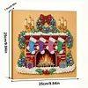 (25x25cm)DIY Pearl Painting Xmas Framed Handmade Pearl Material Art Kit Living Room Decor