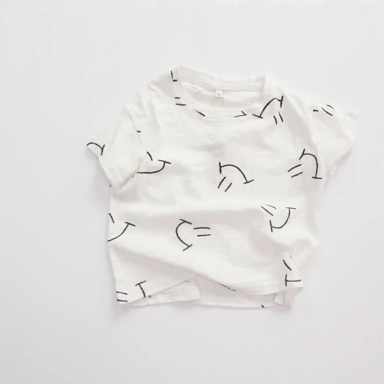 Toddler Boy Smiley Face Simple Tee