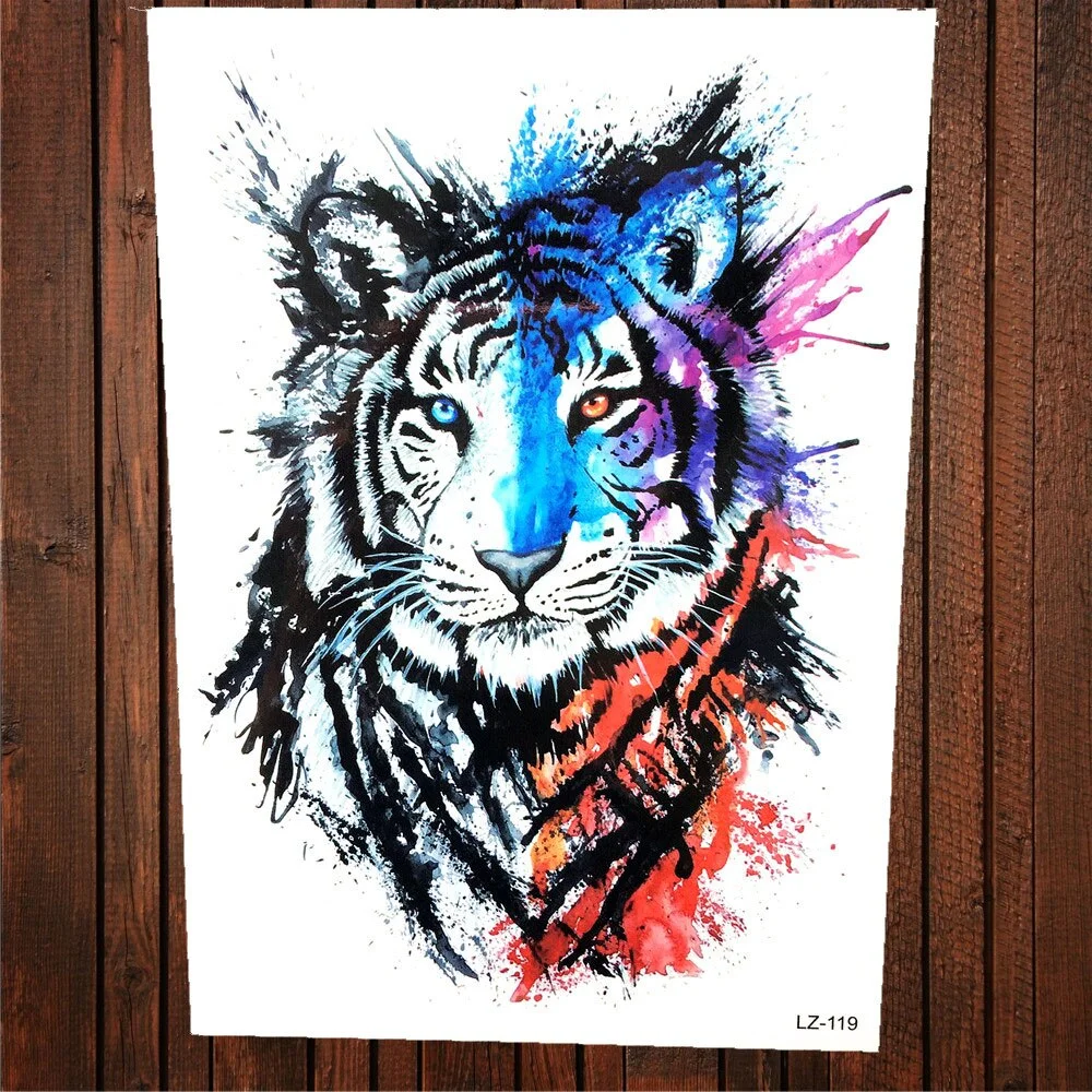 Sdrawing Red Rose Flower Temporary Tattoo Stickers Women Body Art Tattoo Arm Sleeve 21x15CM Large Fake Flash Waterproof Tatoo Henna