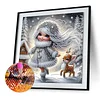 Snow Girl - Diamond Painting - Partial Special Shaped Drill(Canvas|30*30cm)