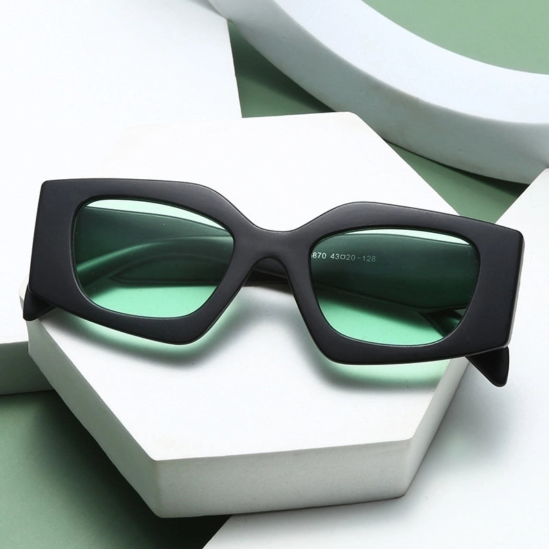 Retro Punk Color Block Ac Square Full Frame Kids Sunglasses